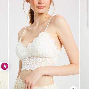 White Sheer Lace Bralette